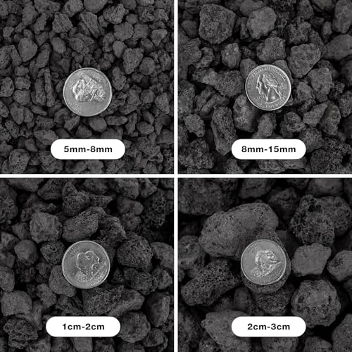 Mr. Fireglass Natural Lava Rock, 0.4"- 0.8" Small Volcanic Lava Rock for Indoor & Outdoor Fire Pits, Fireplaces, Fire Bowls & Fire Table, Decorative Garden Landscaping, Potted Plants -10 Pounds, Black - Image 2