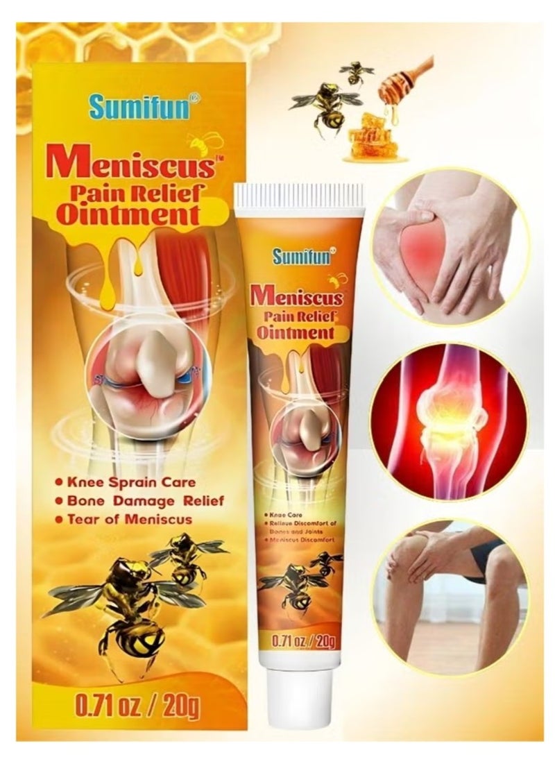 Sumifun Meniscus Pain Relief Ointment Cream Joint Arthritis Pain Relief Cream Knee Care Bee Venom Cream for Joint Care Treatment Gel Cream Bee Venom Joint & Muscle Pain Relief Cream 20g - Image 1