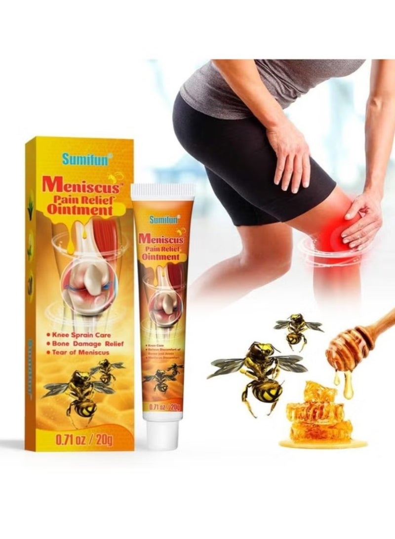 Sumifun Meniscus Pain Relief Ointment Cream Joint Arthritis Pain Relief Cream Knee Care Bee Venom Cream for Joint Care Treatment Gel Cream Bee Venom Joint & Muscle Pain Relief Cream 20g - Image 2