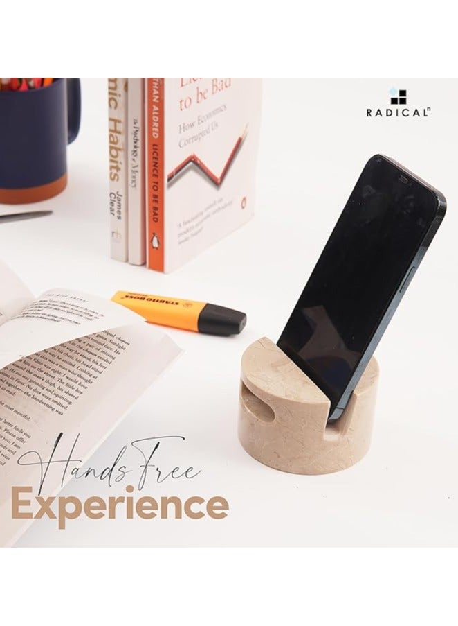 راديكالن حامل هاتف من فيرونا ماربل | حامل هاتف محمول وآيفون مصنوع يدويًا للمكتب، مقاس ٣.٥ بوصة - Image 2