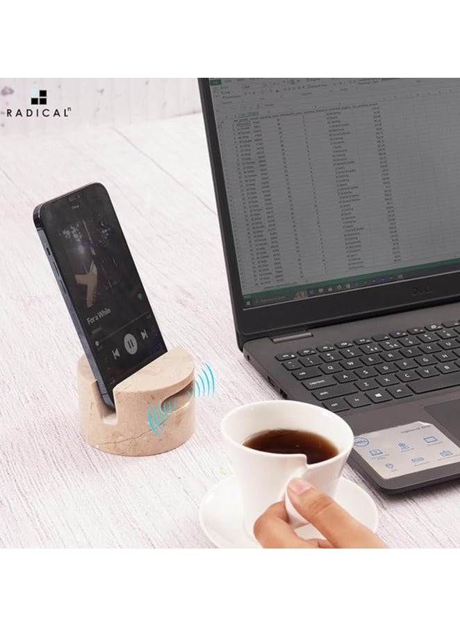 راديكالن حامل هاتف من فيرونا ماربل | حامل هاتف محمول وآيفون مصنوع يدويًا للمكتب، مقاس ٣.٥ بوصة - Image 3