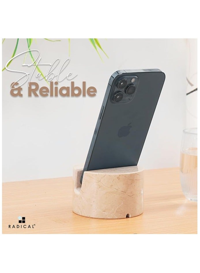 راديكالن حامل هاتف من فيرونا ماربل | حامل هاتف محمول وآيفون مصنوع يدويًا للمكتب، مقاس ٣.٥ بوصة - Image 5