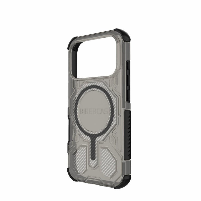 BIBERCAS For Iphone 17 Pro Transparent Color Series Magsafe Air Bag Shockproof Phone Case(Black) - Image 3