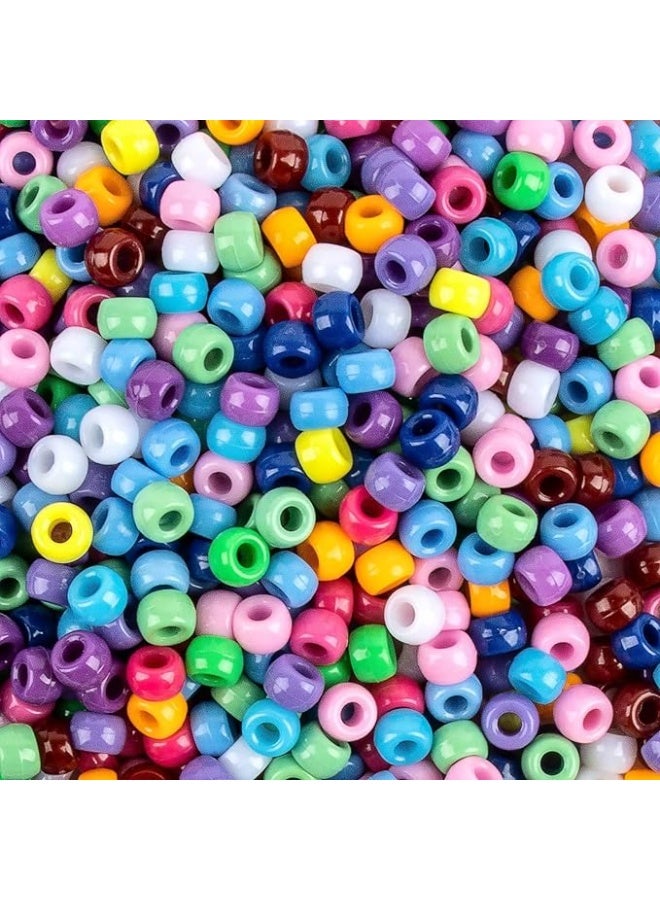 1000 Pcs Pony Beads - Acrylic Round Beads