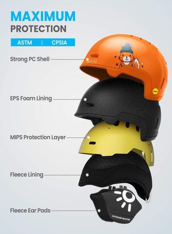 OutdoorMaster MIPS Kids Ski Helmet, Snowboard Helmet for Boys, Girls & Youth, Durable PC Shell, Protective EPS Foam & 12 Cooling Vents, Dial Fit Snow Helmet, Certified Snow Sport Snowboarding Helmet - Image 2