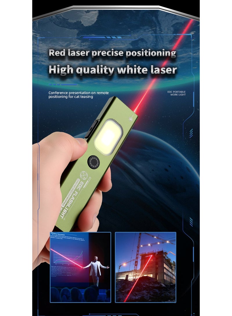 EDC 3-in-1 Magnetic, Ultra-Bright, Long-Lasting Outdoor Work Light with Red  Laser(Green) - Image 3