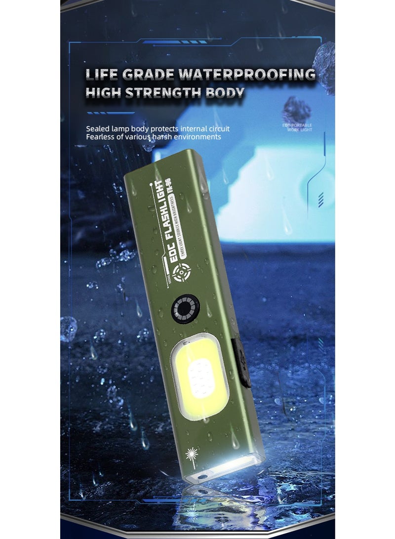 EDC 3-in-1 Magnetic, Ultra-Bright, Long-Lasting Outdoor Work Light with Red  Laser(Green) - Image 5