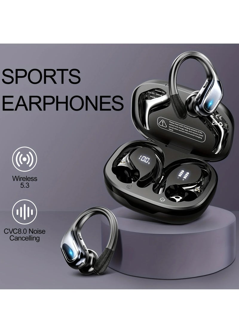 BX - 27 Wireless Over-Ear Gaming Headset with Noise Cancellation - Stereo Sound, Waterproof, Long Battery Life, Ideal for Sports - Black - Image 5