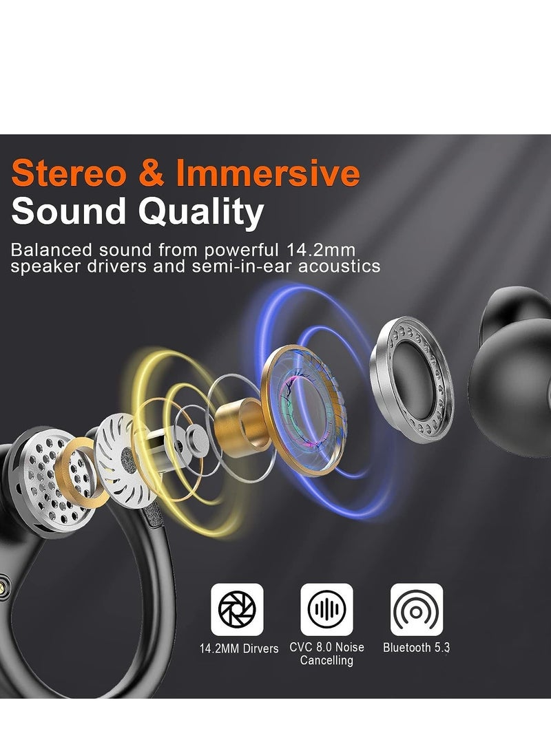BX - 27 Wireless Over-Ear Gaming Headset with Noise Cancellation - Stereo Sound, Waterproof, Long Battery Life, Ideal for Sports - Black - Image 2