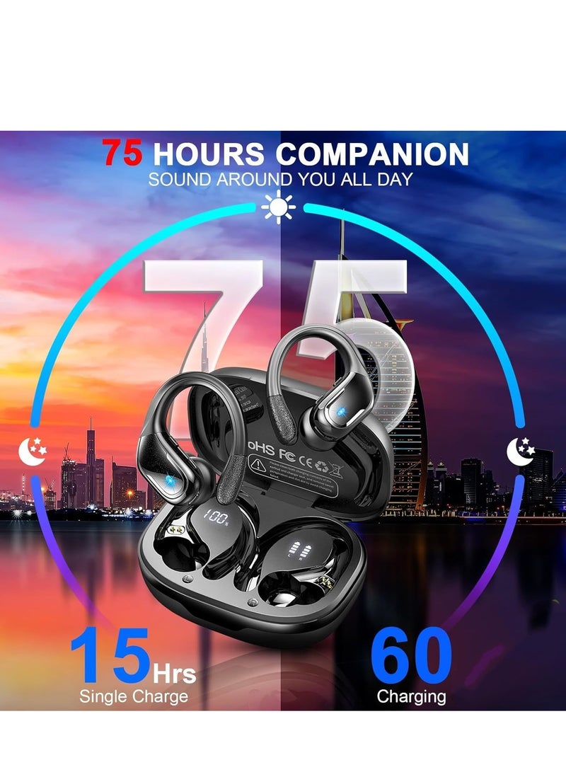 BX - 27 Wireless Over-Ear Gaming Headset with Noise Cancellation - Stereo Sound, Waterproof, Long Battery Life, Ideal for Sports - Black - Image 3