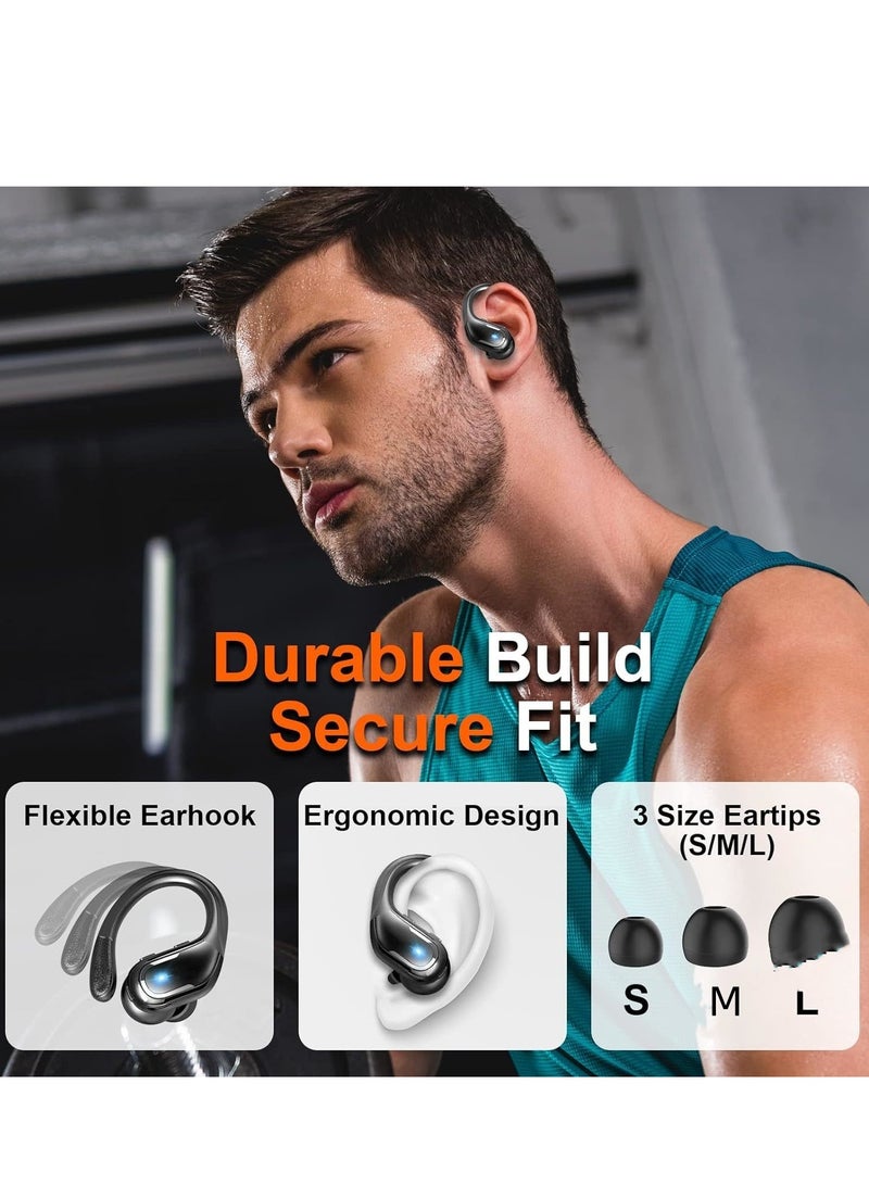 BX - 27 Wireless Over-Ear Gaming Headset with Noise Cancellation - Stereo Sound, Waterproof, Long Battery Life, Ideal for Sports - Black - Image 4