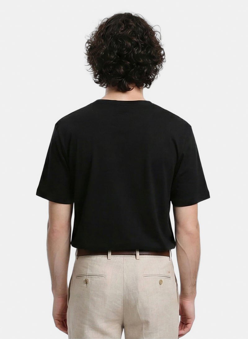 RAVIN Men Elbow-Sleeves Cotton Relaxed Basic Tee - Image 2