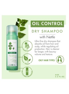 Klorane Klorane Dry Shampoo with Nettle for Oily Hair and Scalp, Regulates Oil Production, Paraben & Sulfate-Free  - Image 2