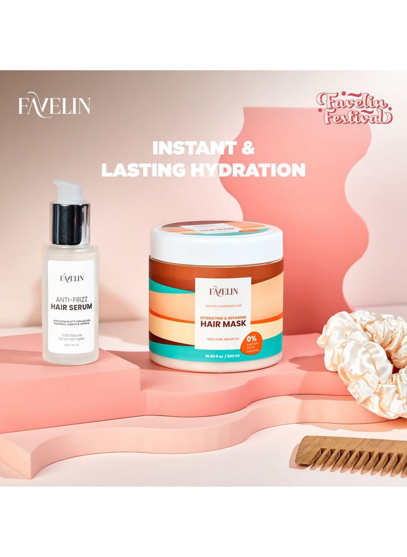favelin Hydrating & Repairing Hair Mask 500 ml | Intense Moisture & Repair  Sulfate & Silicone Free | Dry & Damaged Hair  - Image 3