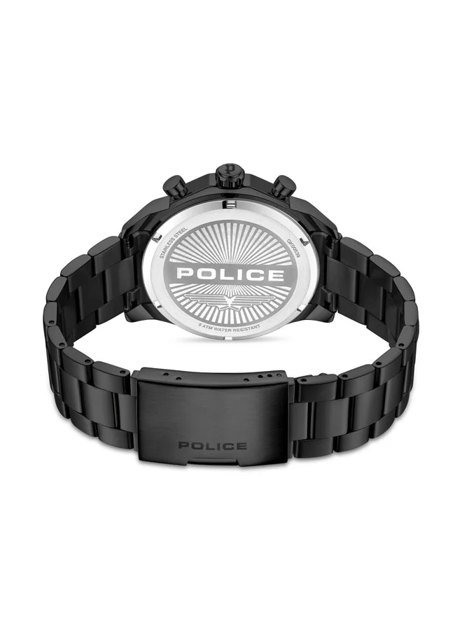 بوليس Men's Men's Soul Men's 44mm Multifunction Watch with Charcoal Dial & 316L Stainless Steel Bracelet