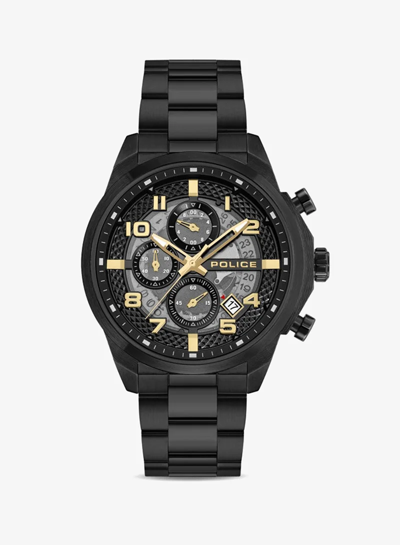 Men's Soul Men's 44mm Multifunction Watch with Charcoal Dial & 316L Stainless Steel Bracelet