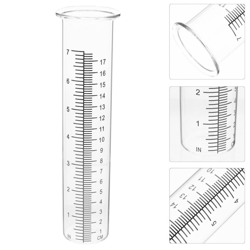 7 Inch Clear Plastic Outdoor Rain Gauge Tube High Capacity Replacement - Image 3