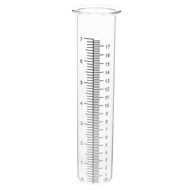 7 Inch Clear Plastic Outdoor Rain Gauge Tube High Capacity Replacement - Image 2