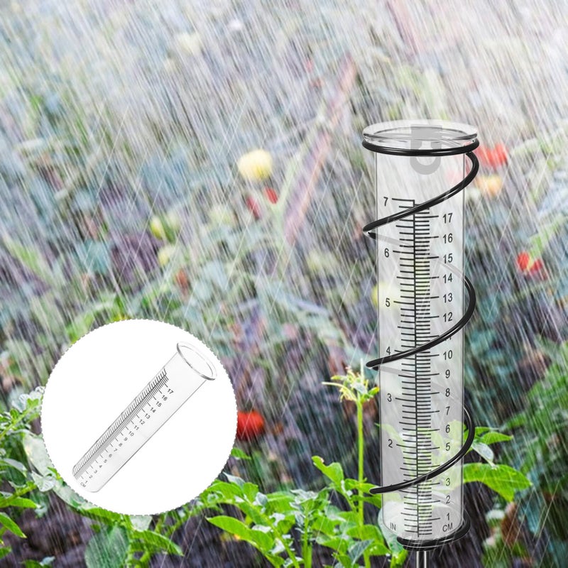 7 Inch Clear Plastic Outdoor Rain Gauge Tube High Capacity Replacement - Image 5