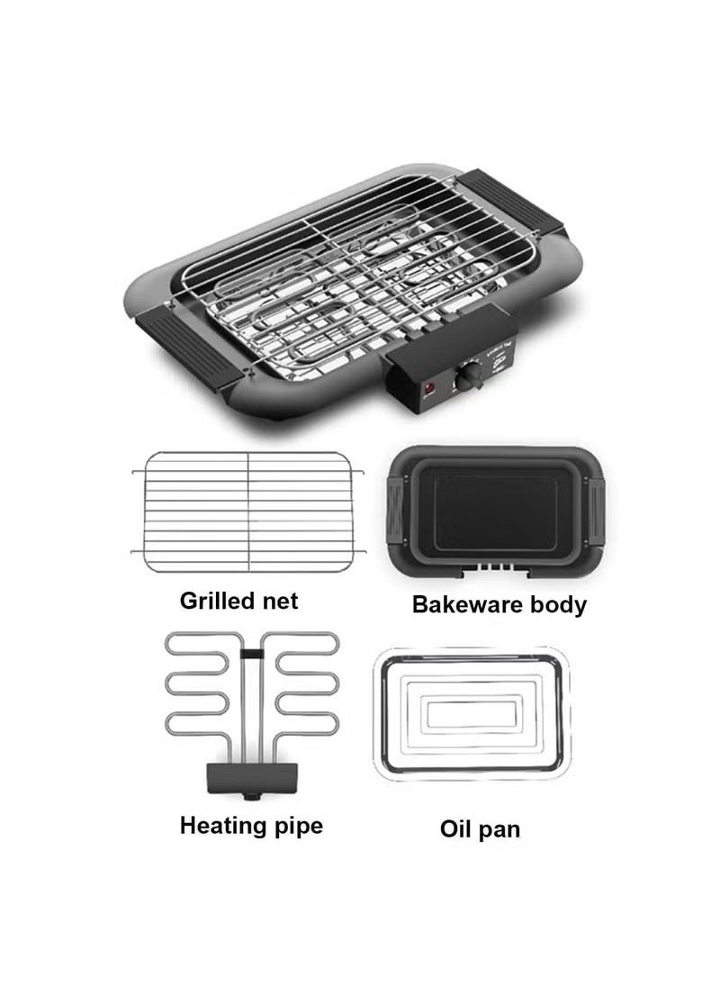 Electric Barbecue & Tandoor Grill – Portable Smokeless Contact Griller
