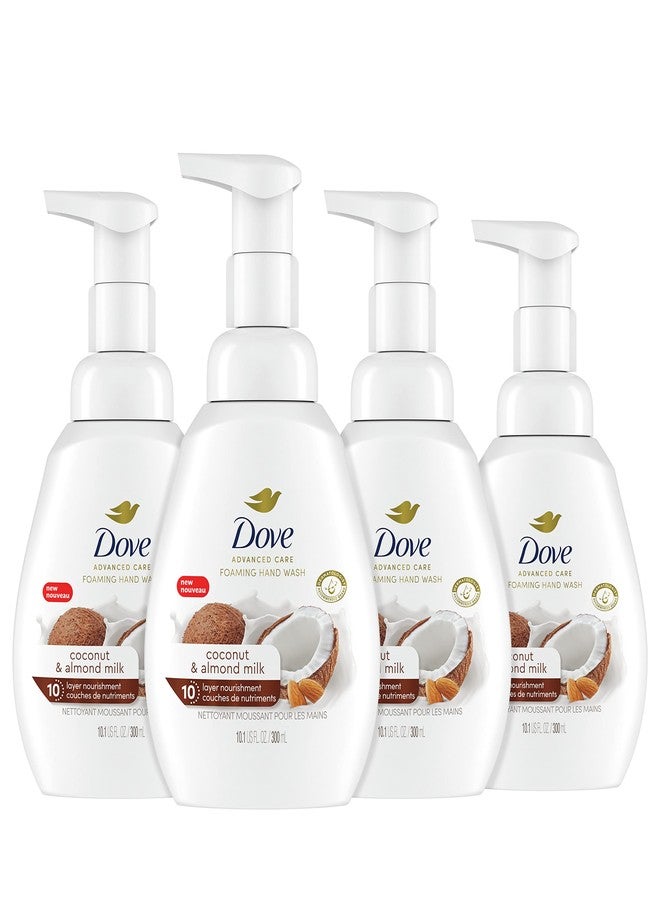 Dove Foaming Hand Wash Coconut & Almond Milk Pack of 4 Protects Skin from Dryness, More Moisturizers than the Leading Ordinary Hand Soap, 10.1 oz - Image 1
