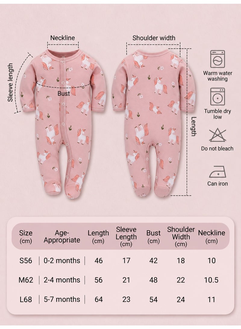 Miracle Baby 3 PCS Clothing sets Newborn Baby Rompers 100% Cotton Baby Onesies Kids pajamas Toddler Boys Clothes - Image 2