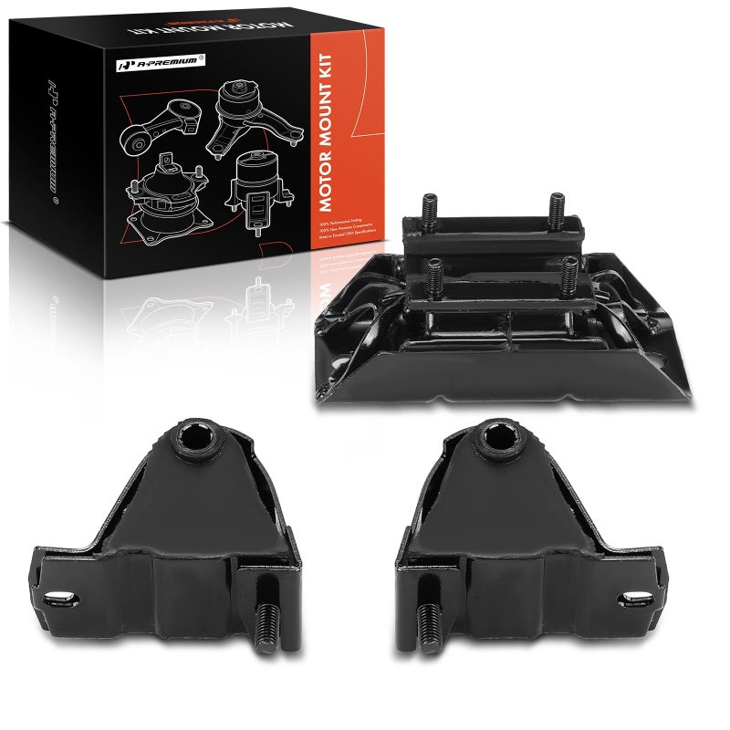 APremium 3PCS Engine Motor Mount and Transmission Mount Set Compatible with Jeep XJ Series Cherokee 20002001 40L Automatic Transmission Only