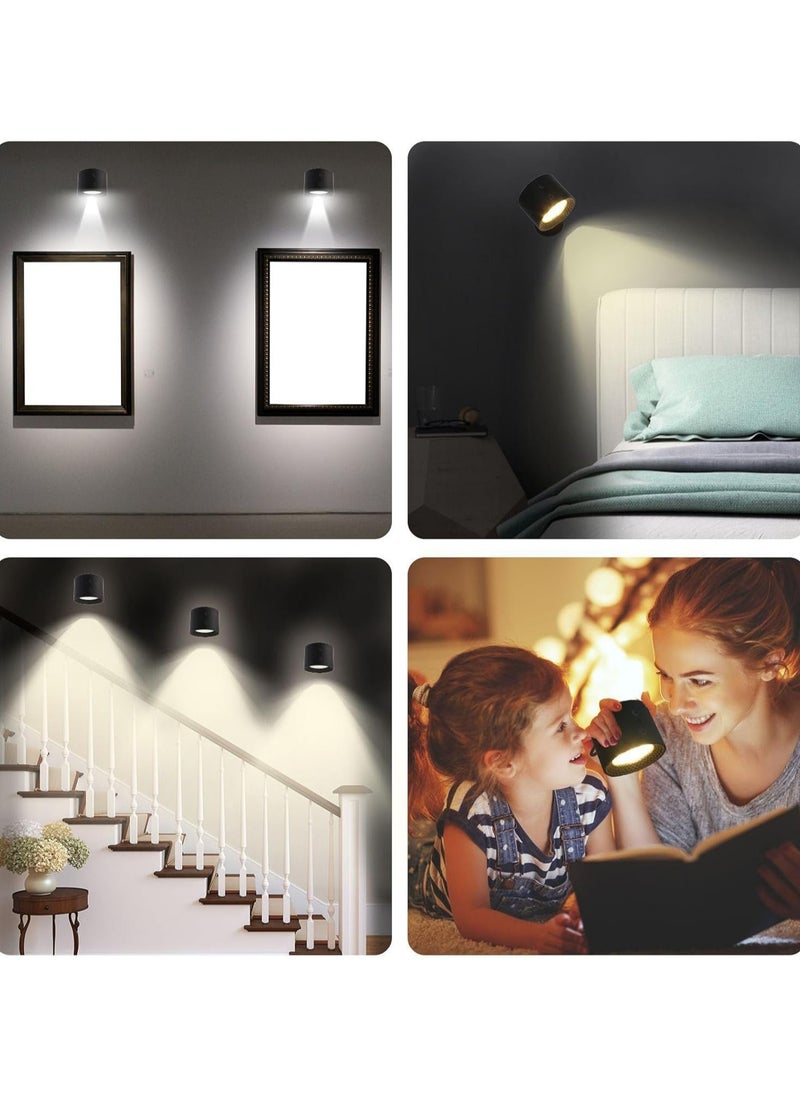 Alruht - Wall Lights Wall Lamp with Remote, 5V Battery Operated Wall Sconce 2000mAh Rechargeable Battery, 3 Color & Dimmable, Led Wall Light with a Magnetic Link Base - Image 1