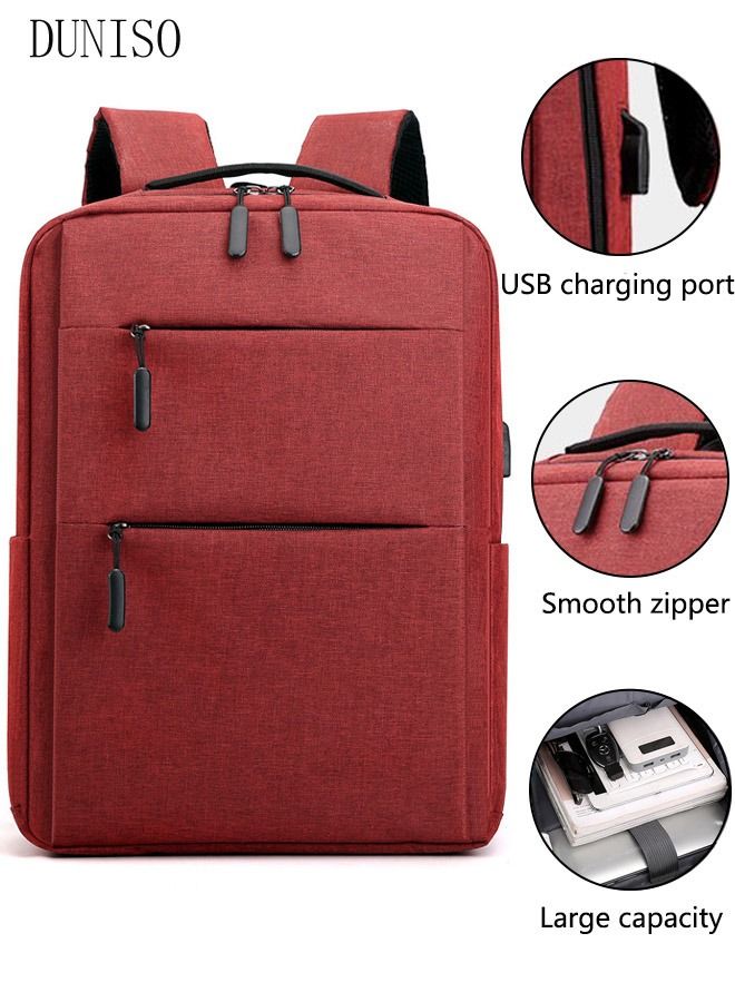 DUNISO Travel Laptop Backpack Business Anti Theft Slim Durable Computer Backpack with USB Charging Port Water Resistant College School Computer Bag Gifts for Men & Women Fits 15.6 Inch Notebook - Image 1