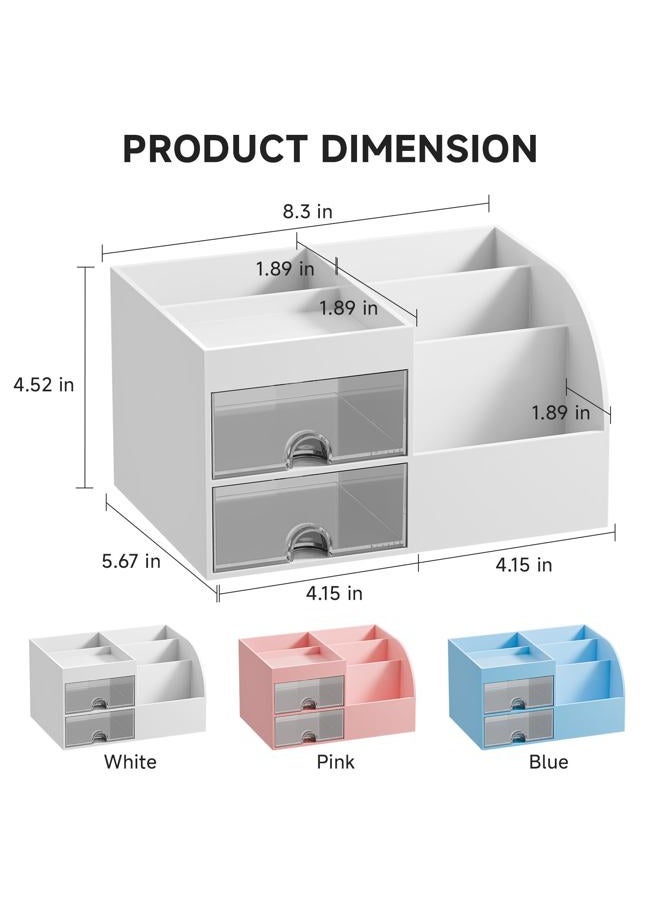 fanado Makeup Organizer 2 Drawer (White) - Image 5