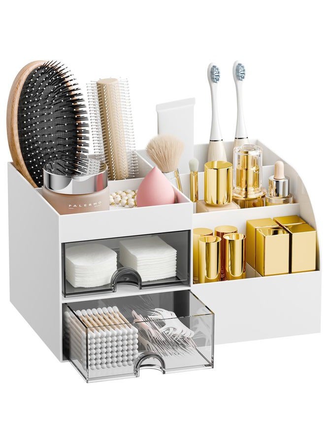 fanado Makeup Organizer 2 Drawer (White) - Image 1