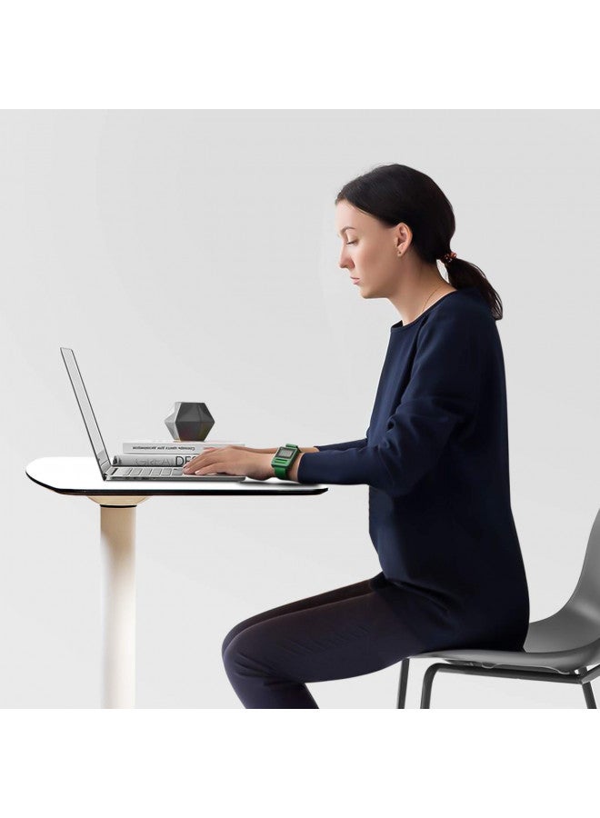 CARTMAY Mobile Standing Desk,Pneumatic Height Adjustable Laptop Desk, Mobile Laptop Desk with Wheels, Height Adjustable from 29.5'' to 47'',White - Image 4