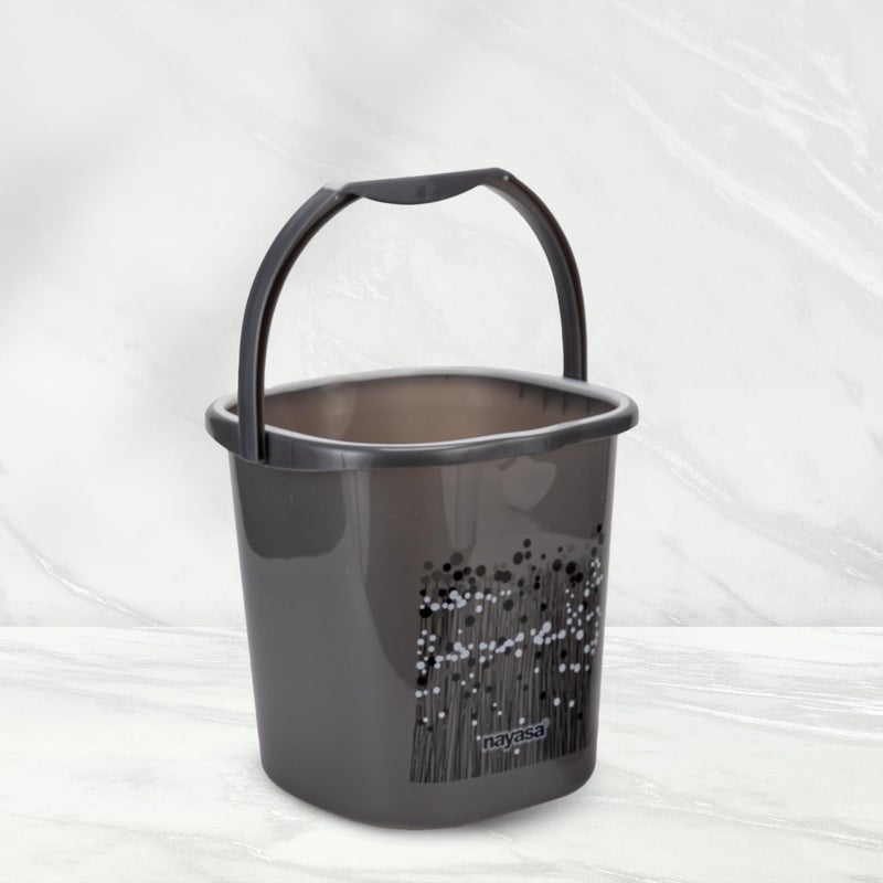 NAYASA Funk Bucket 25 LTR | Bathroom Set | Bath Set for Bathroom | Bucket | Grey - Image 1
