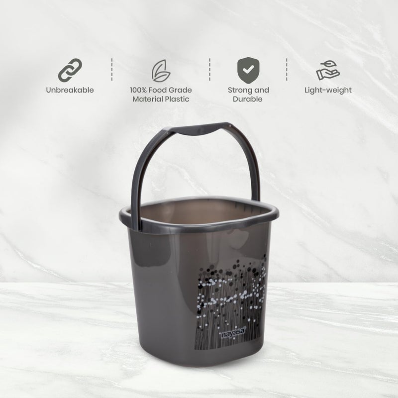 NAYASA Funk Bucket 25 LTR | Bathroom Set | Bath Set for Bathroom | Bucket | Grey - Image 4