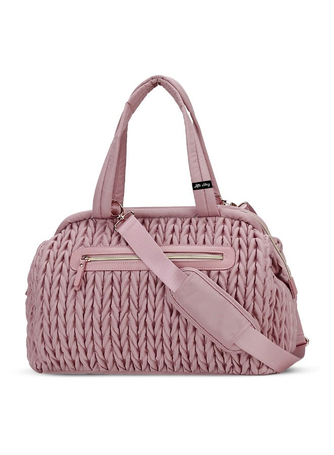 Little Story حقيبة حفاضات ليتل ستوري إلفا مع أحزمة عربة الأطفال - وردي - Image 1