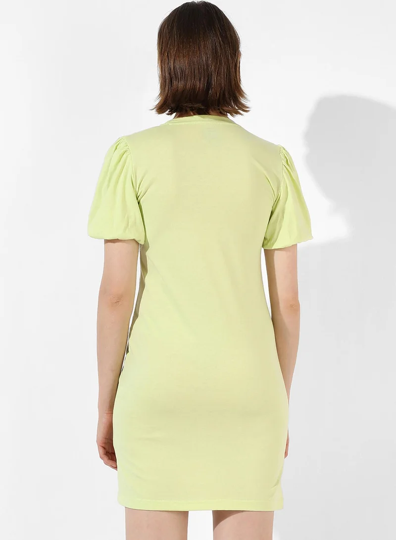 PINACOLADA  Women's Lemon Yellow Street Culture Mini Dress for Women | Best Price UAE