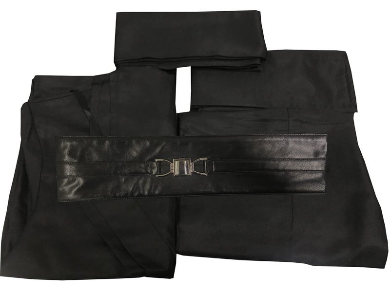 GOLDSTITCH Men Tunic Robe Knight Fancy Cool Cosplay Costume black M - Image 5