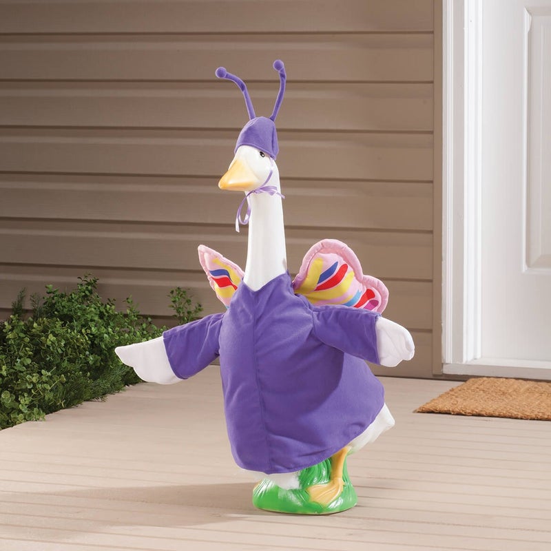 Fox Valley Traders Gaggleville Butterfly Goose Outfit, Fits Large 23" H Statue - Image 3
