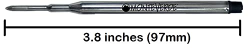 Monteverde 5 Pack - Monteverde "K" Style Ballpoint Refill to Fit Sheaffer Ballpoint Pens, Medium Point, Soft Roll (Bulk Packed) (Black) - Image 3