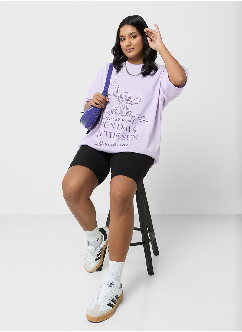 Stitch Plus Size Oversize Graphic T-Shirt