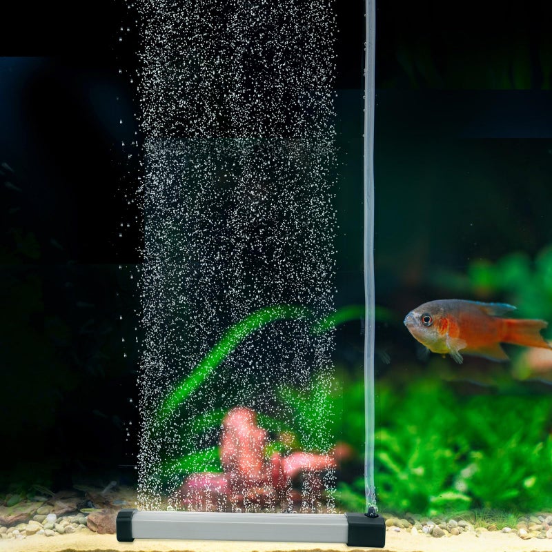 hygger Aquarium Bubble Strip, Nano Air Bubble Curtain Wall Aquarium Air Stone Kit, Quiet High Dissolved Oxygen Diffuser Fish Tank Bubbler Decorations for Freshwater Saltwater (5.9 Inch) - Image 1
