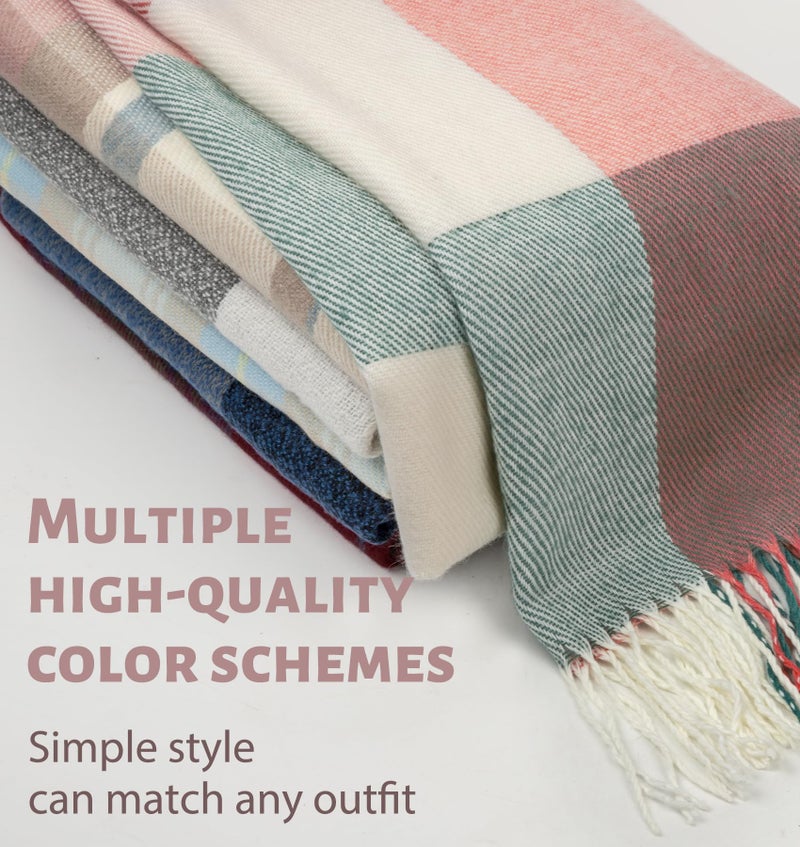 YSense Winter Scarf for Women, Fashion Long Plaid Scarves Warm Big Tartan Blanket Wrap Shawl Ladies Gifts - Image 4