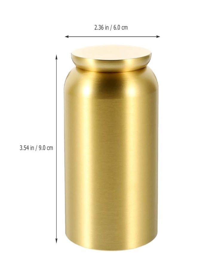 SHOWERORO Airtight Tea Storage Jar Small Metal Canister with Sealing Lid for Loose Leaf Tea and Coffee Beans Portable Container 3.54X2.36X2.36 Inches - Image 5
