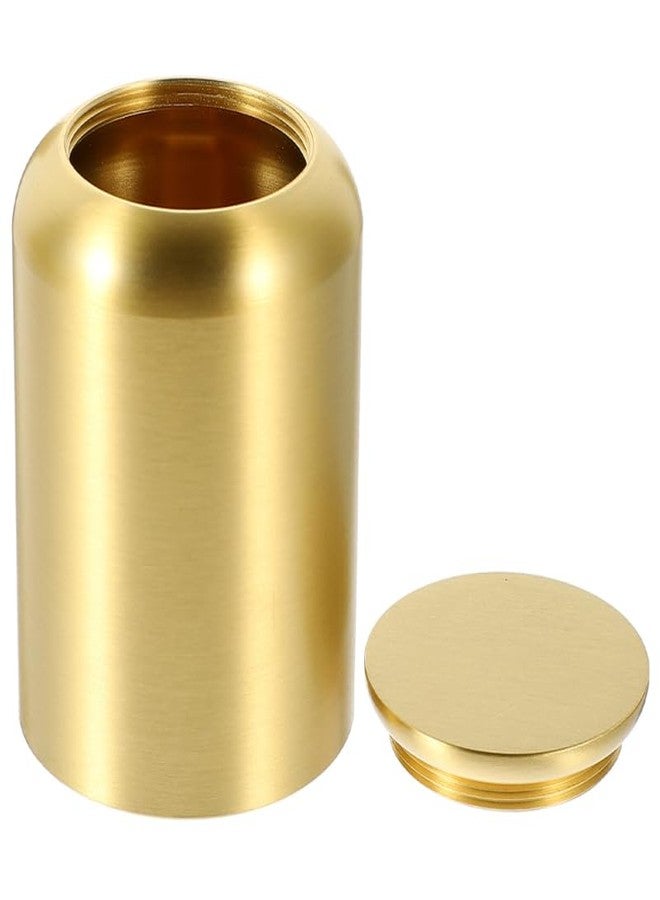SHOWERORO Airtight Tea Storage Jar Small Metal Canister with Sealing Lid for Loose Leaf Tea and Coffee Beans Portable Container 3.54X2.36X2.36 Inches - Image 1