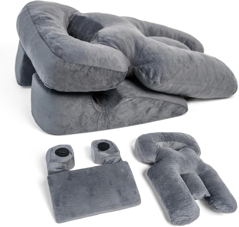 Gray Face Down Pillow for Stomach Sleepers