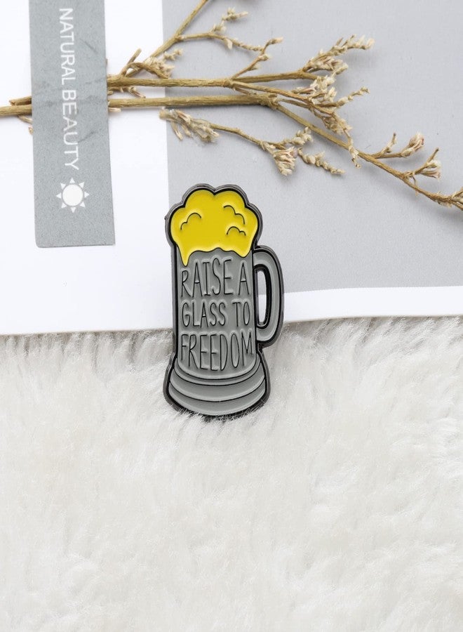 MYOSPARK Musical Gifts Raise A Glass to Freedom Musical Inspired Enamel Pin Musical Lover Gift (raise a glass pin) - Image 2
