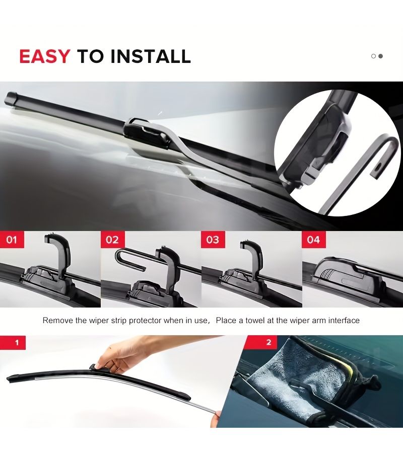 Front Wiper 26 and 16 Inches For Honda CR-V 2012-2022 Hyundai Sonata 6th Gen - Image 2