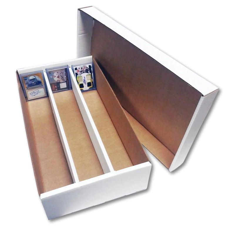 Max Protection 5 Super Shoe Box Card Storage Durable 3 Row Toploader Card Storage Box Made in USA with Premium Cardboard Trading Card Organizer Holds Toploaders for Safe Collection - Image 2
