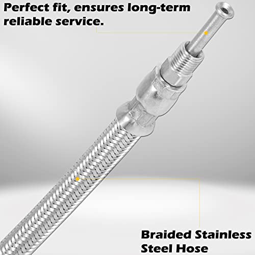 Bonbo Power Trim Tilt Hydraulic Ram Cylinder Hose Kit Compatible with Mercruiser Alpha I Gen I 16-3/16" Gen II Bravo 1 2 3, Braided Stainless Steel Hoses Fits for 9B-106 and 9B-116 Trim Cylinders - Image 5