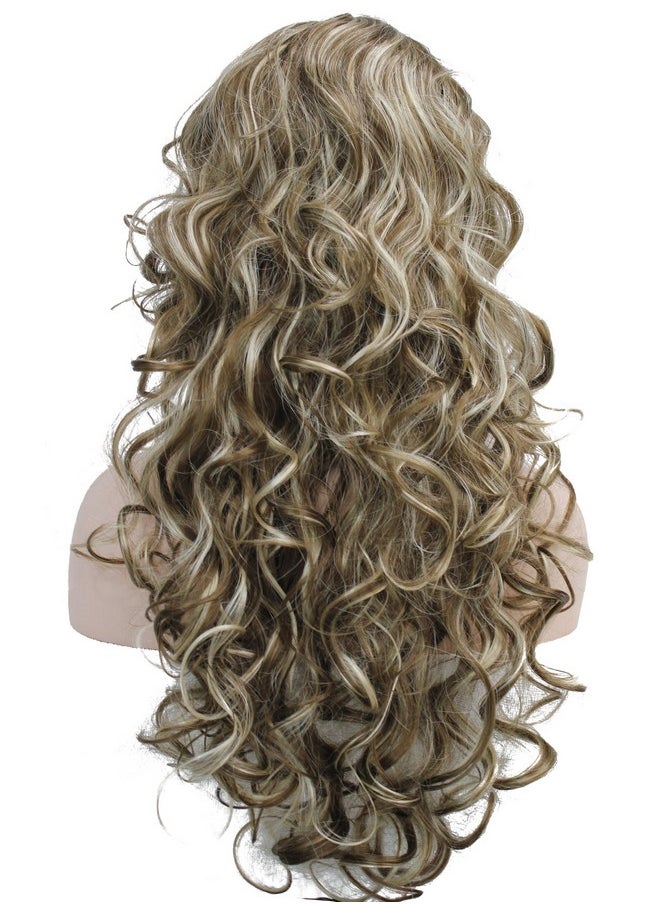 Wiginway 3/4 Band Headband Wig Women'S Brown Mixed Color Long Curly Wigs For Women Ladies  - Image 3